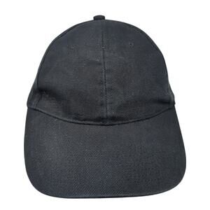 Basics Editions Slideback Baseball Cap Black One Size Adjustable 6 Panel Blank